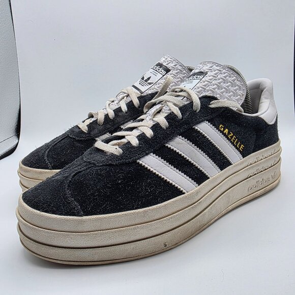 Adidas Gazelle Bold Womens Size 9.5 Black White Platform Sneakers Shoes HQ6912 - Picture 4 of 13